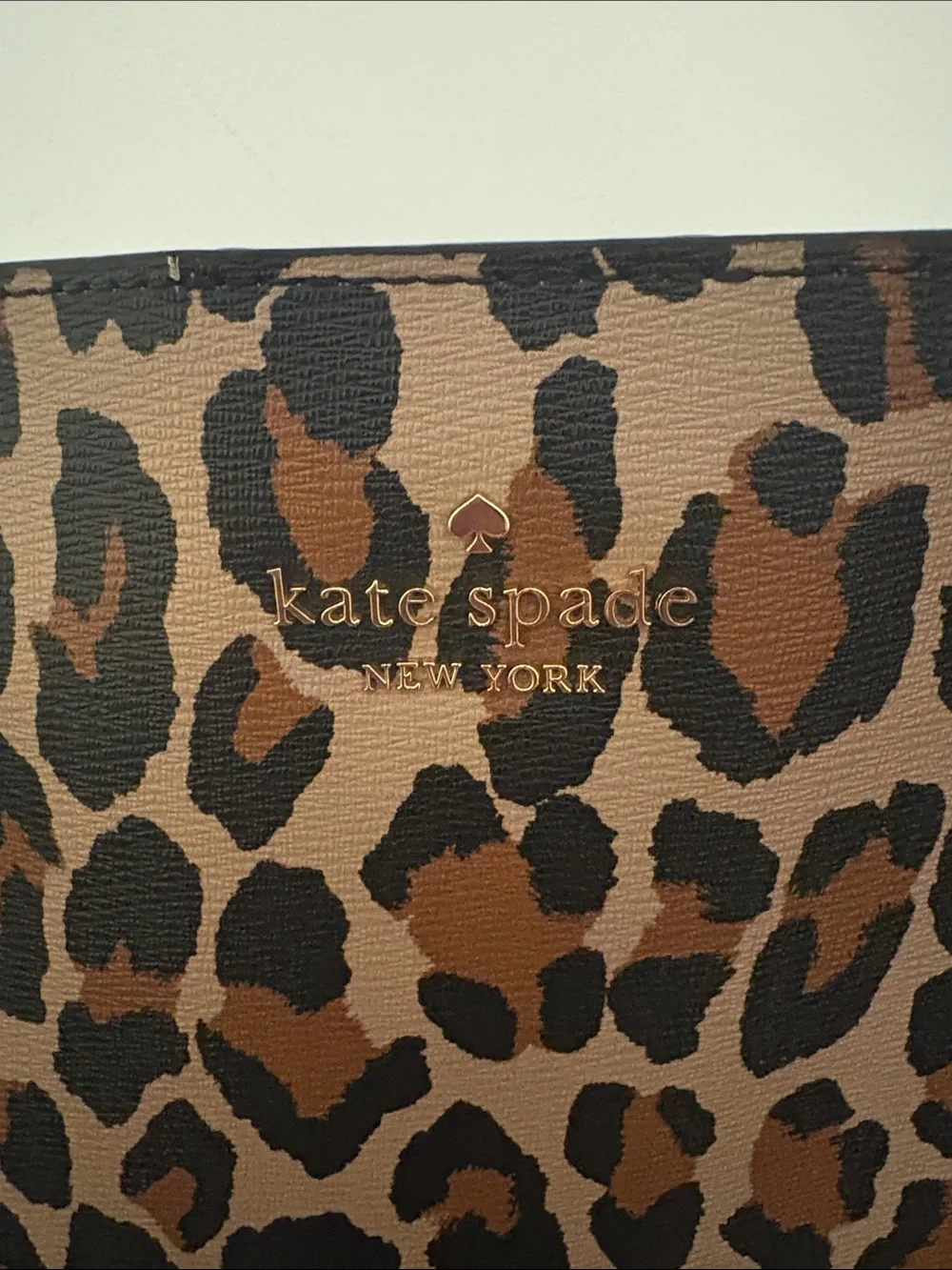 Kate Spade ♠️ Poppy Spotted Leopard Leather Tote Bag